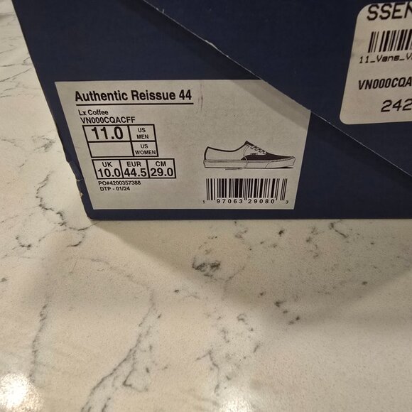 VANS Premium Authentic 44 Coffee Brown - VN000CQACFF Mens Size 11 Shoes NEW - Picture 9 of 9